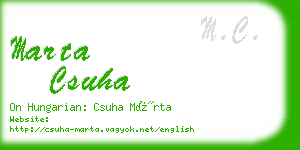 marta csuha business card